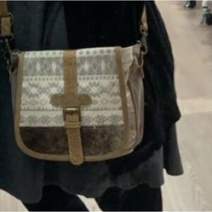 Myra Bag Brown and Cream Crossbody